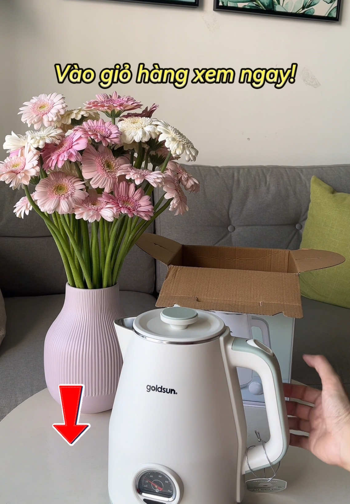 Tìm được ấm siêu tốc ngắt nhiệt độ đúng ý mình thì chỉ có ấm siêu tốc nhiệt kế Goldsun mới làm được điều đó #goldsun #binhsieutoc #amnhietke 