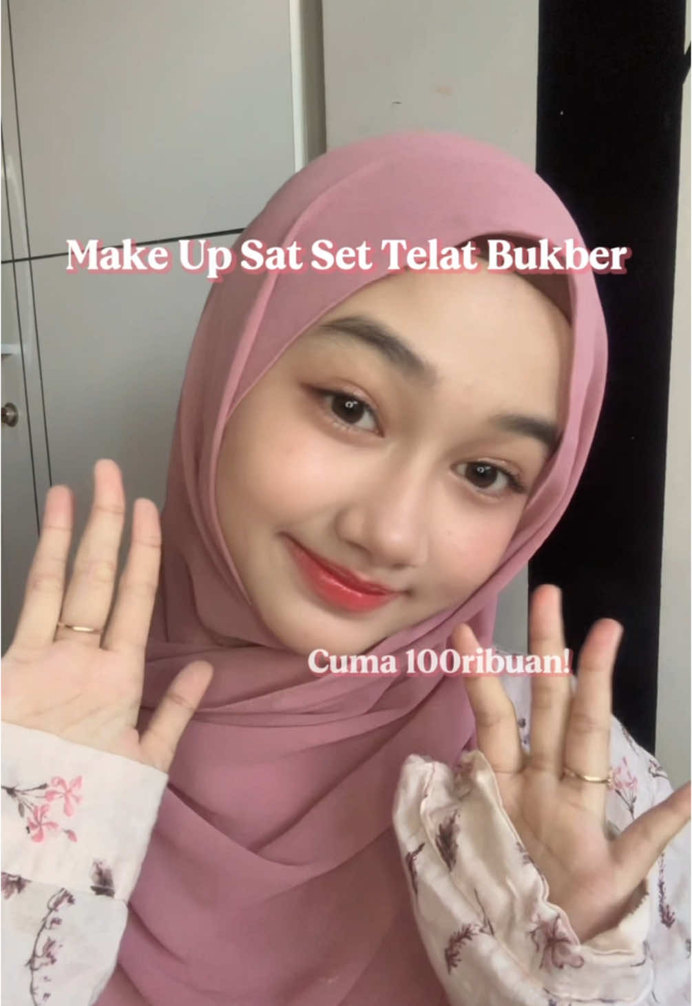 Tutorial makeup sat set edisi telat bukber🤯🌷💗  semua cuma 100rb an? @PinkFlash Indonesia 🌷 ##Ramadan