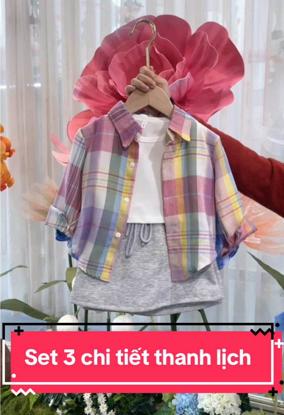 Set 3 chi tiết thanh lịch cho bé #uyennkids #quanaotreem 