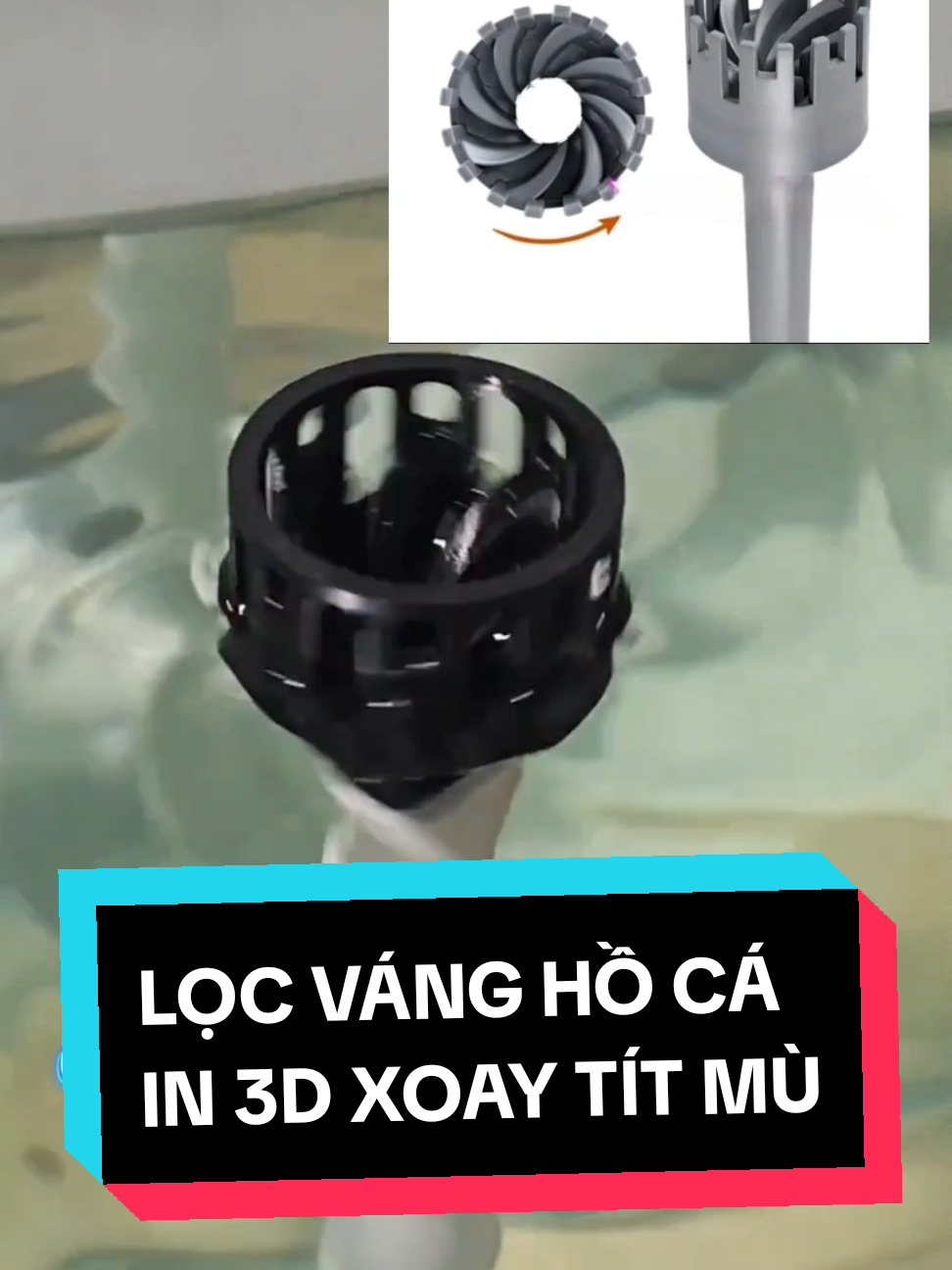 Lọc váng hồ cá in 3D xoay tít mù. #zenaqua #lọcvángbểthuỷsinh #lọcváng #lọchồcá #aquariumfilter 