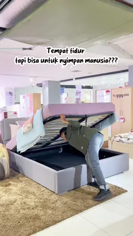 tempat tidur multifungsi dengan penyimpan ekstra #tempattidur #bed #furniture #informamedan #fyp 