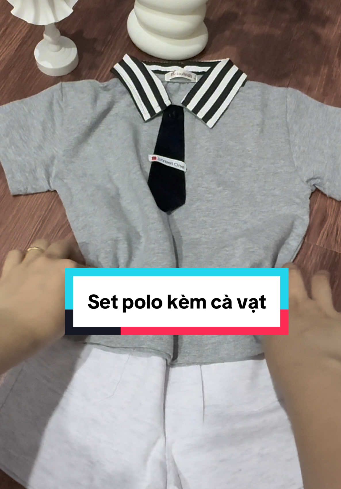 Set polo cho bé trai kèm cà vạt cưng xỉu #xuhuong #kênhcuaTin #continne #setdobetrai 