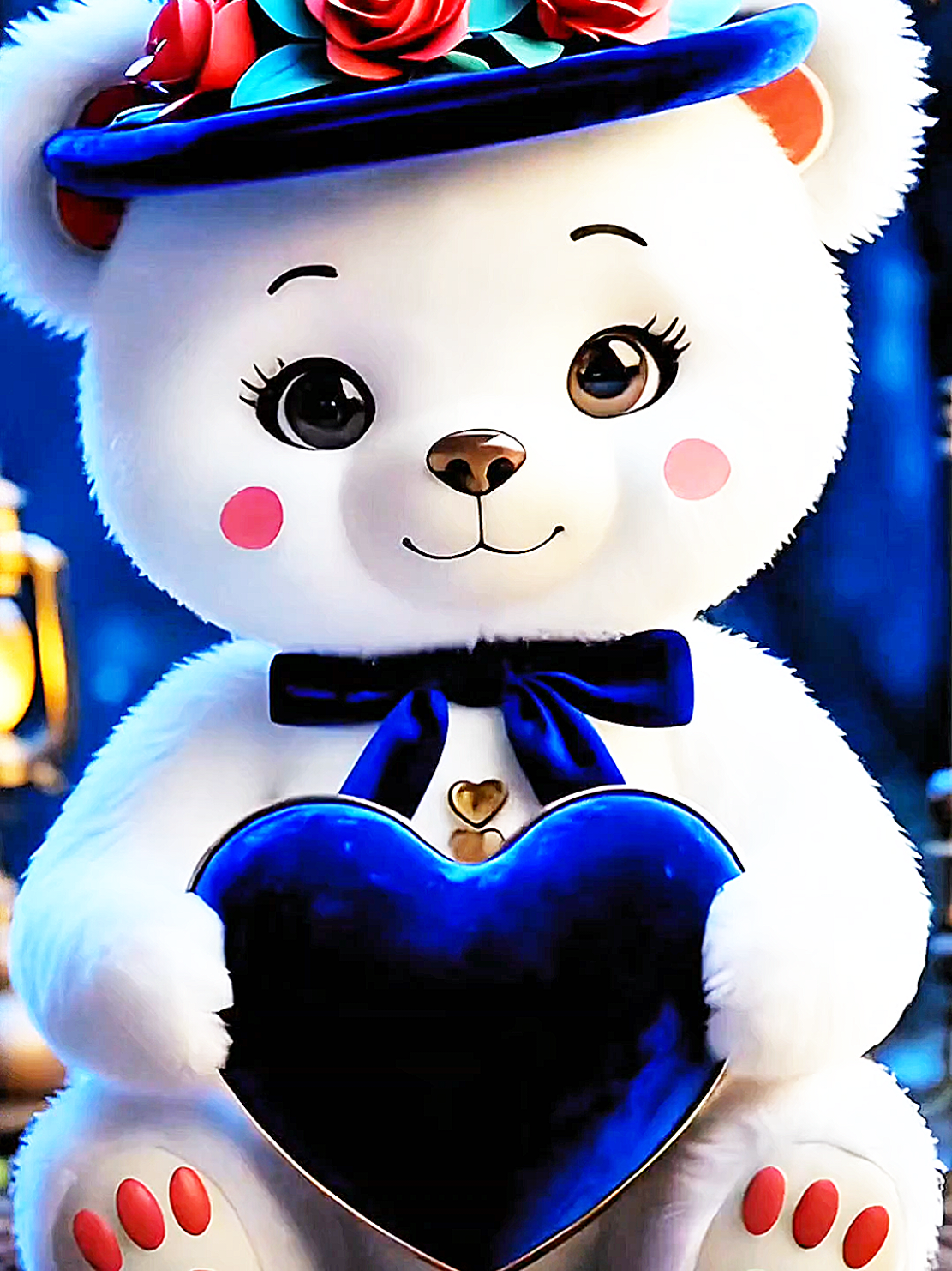 A heart from me to yours, teddy 🧸  💙💕🧸✨ #Love #teddy #Romantic #sweet #gift #Heart #hug #adorable #couple #magic #beautiful #joy #happiness #Happy 