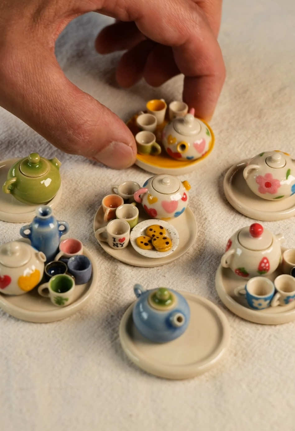 One of the most fun parts of my job #miniature #pottery 