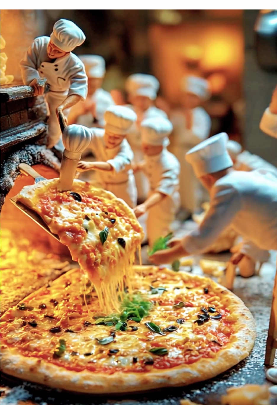 小さなシェフたちの大仕事🔥 巨大ピザを作ってみた！ #ミニチュア #ミニチュアアート #miniature #ミニチュア作業員 #miniatureart #癒し 