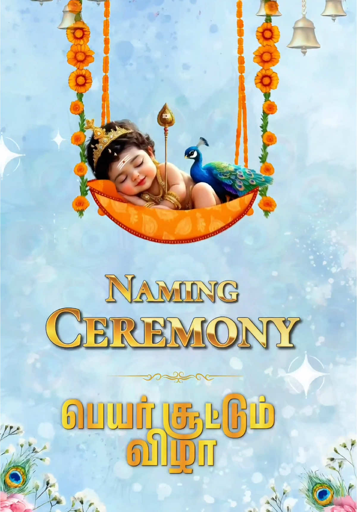 Naming Ceremony ‼️ RM30 ✅ 011 6366 6650 📱 pm to get urs❤️ #invitation #einvitation #digitalinvitation #ecard #celebration #baby #boy #design #apsndesign #namingceremony #naming #murugan #ceremony 