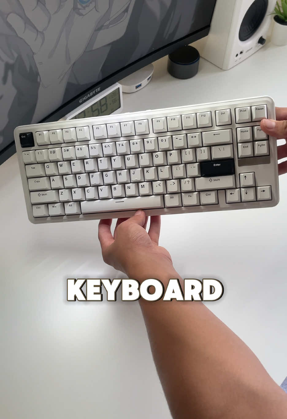 EpoMaker TH85 Mechanical Keyboard, Whos gonna purchase👀 #epomaker #epomakerkeyboard thanks @Epomaker Keyboard for sending this out! #Tech #fyp #techtok #gaming #setup 
