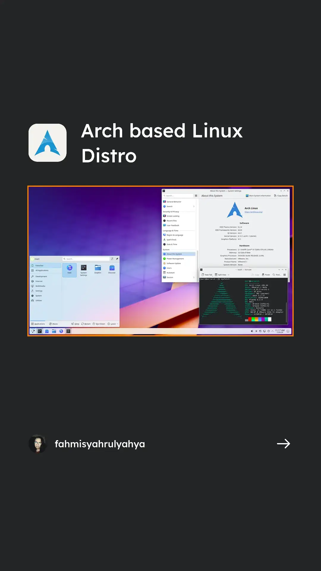 The most popular linux arch based linux distro • • • #linux #linuxmint #ubuntu #archlinux #fedora #fedoralinux #manjaro #endeavour #archcraft #artix #garudalinux #garuda #pemrograman #cybersecurity #sistemoperasi #informatika #informatica📱💻🖱 #informatica #informatics #codingtiktok #coding #dev #operatingsystem #developers #developer #programmers #programmer #softwaredeveloper #softwareengineer #software 