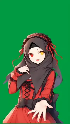 Tokisaki Kurumi hijab green screen  #datealive #kurumitokisaki #tokisakikurumi #greenscreen #ramadhan2025 #fypシ゚ #mentahan #animehijab #fyppppppppppppppppppppppp #gfxdesign #gfxtiktok 