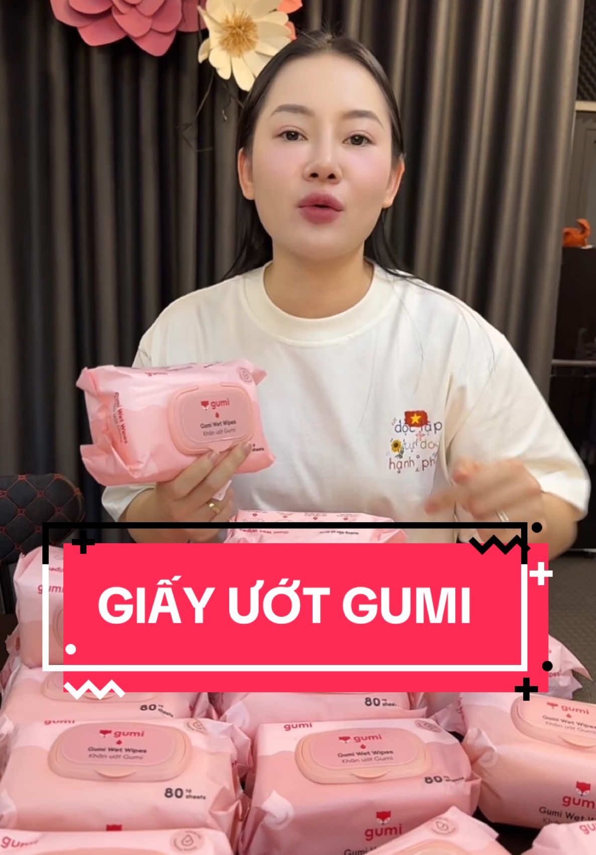 10 bịch khăn ướt Gumi mỗi bịch 80 tờ chỉ hơn 100k còn hỗ trợ ship về tận nhà