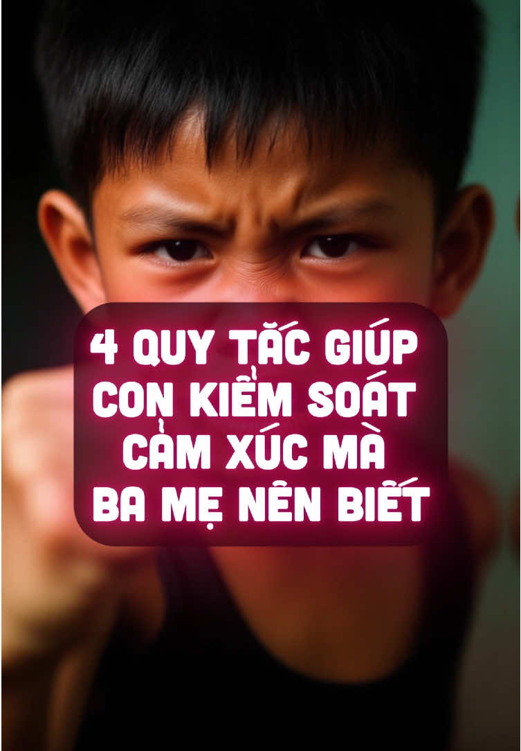4 Quy Tắc Giúp Con Kiểm Soát Cảm Xúc. #bikipdaycon #daycon #daycondungcach #sach #sachhay 
