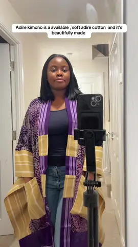 Good morning beautiful people😂, Adire kimono is available for £25 and it’s soft cotton and lovely #tailorinuk #SmallBusiness #readytowear #fashiontiktok #fyp #sales #africanwear #adire #deestyleit 
