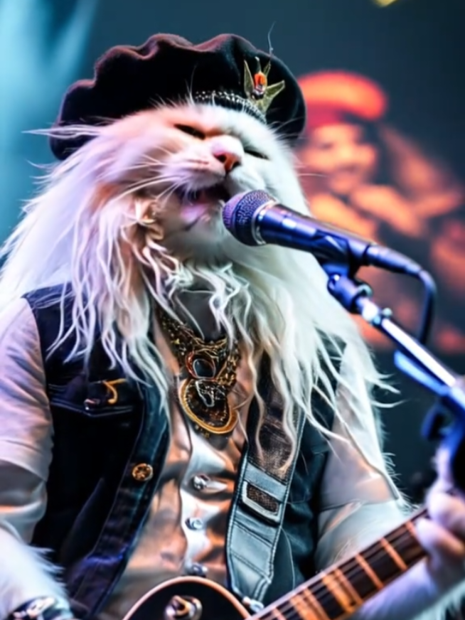 rockers cats 🎸 hôtel California 🎸 #kittens #chat #animal #kitty #chaton #guitare #funnycats #minou 