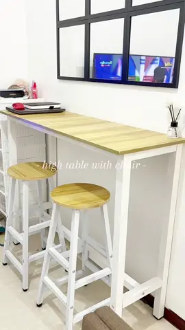 high or bar table and chair perfect for your coffee shop or small home! #recos #hightable #diningtable #bartable #foryou #fyp #foryoupage #houseoftiktok #table #appliances #musthave #affordabletable 