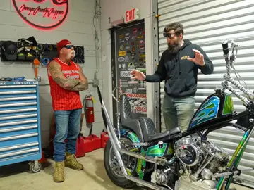 Riding Paul Sr(Orange County Choppers) Personal daily rider #bikesandbeards #motorcycle #harleydavidson #mechanic #orangecounty