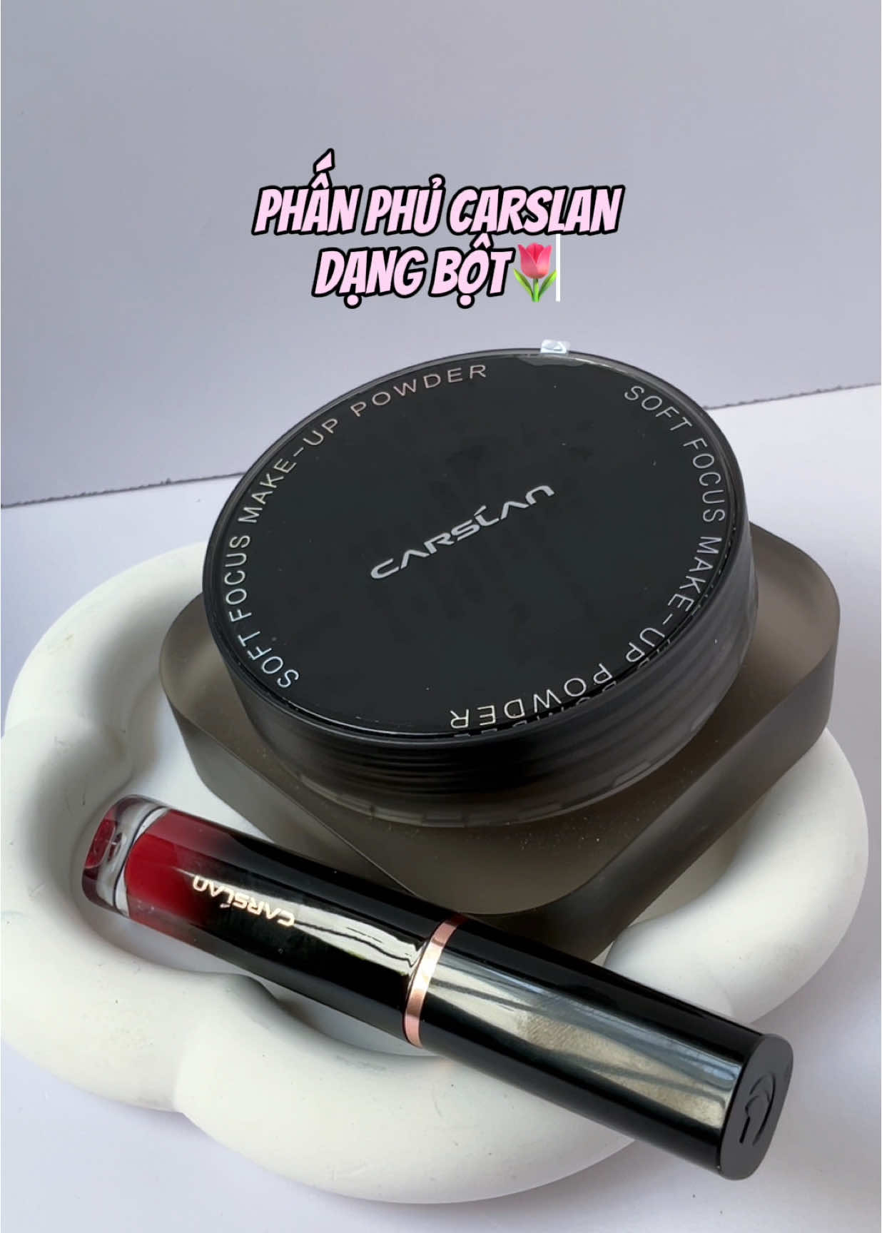 PHẤN PHỦ QUỐC DÂN CARSLAN🌷Xài ẻm êm lắm nha, có điều hơi bụi xíu hoyyy #carslan #phanphucarslan #phanphu #beauty #makeup #foryou #foryoupage @Carslanvn 