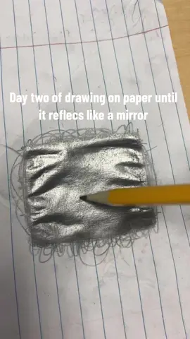 Day two of drawing on paper until it reflects like a mirror #mirror #reflection #daytwoofdrawing #fyp #foryoupage #fypage #notebook #pencil #paper #eraser #part2ofthevideoijustwatched #meme #humor #dayone #daytwo #fyp≥ #daytwoofdrawingonpaper #way2k 