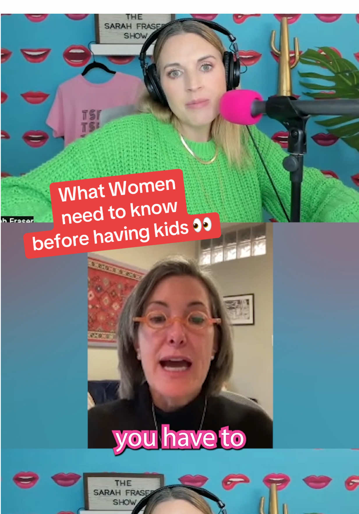 Parent guidance expert #ericakomisar says this is what women need to know before having kids today, full interview on The Sarah Fraser Show #fyp #parentsoftiktok #MomsofTikTok #momlife #podcast 