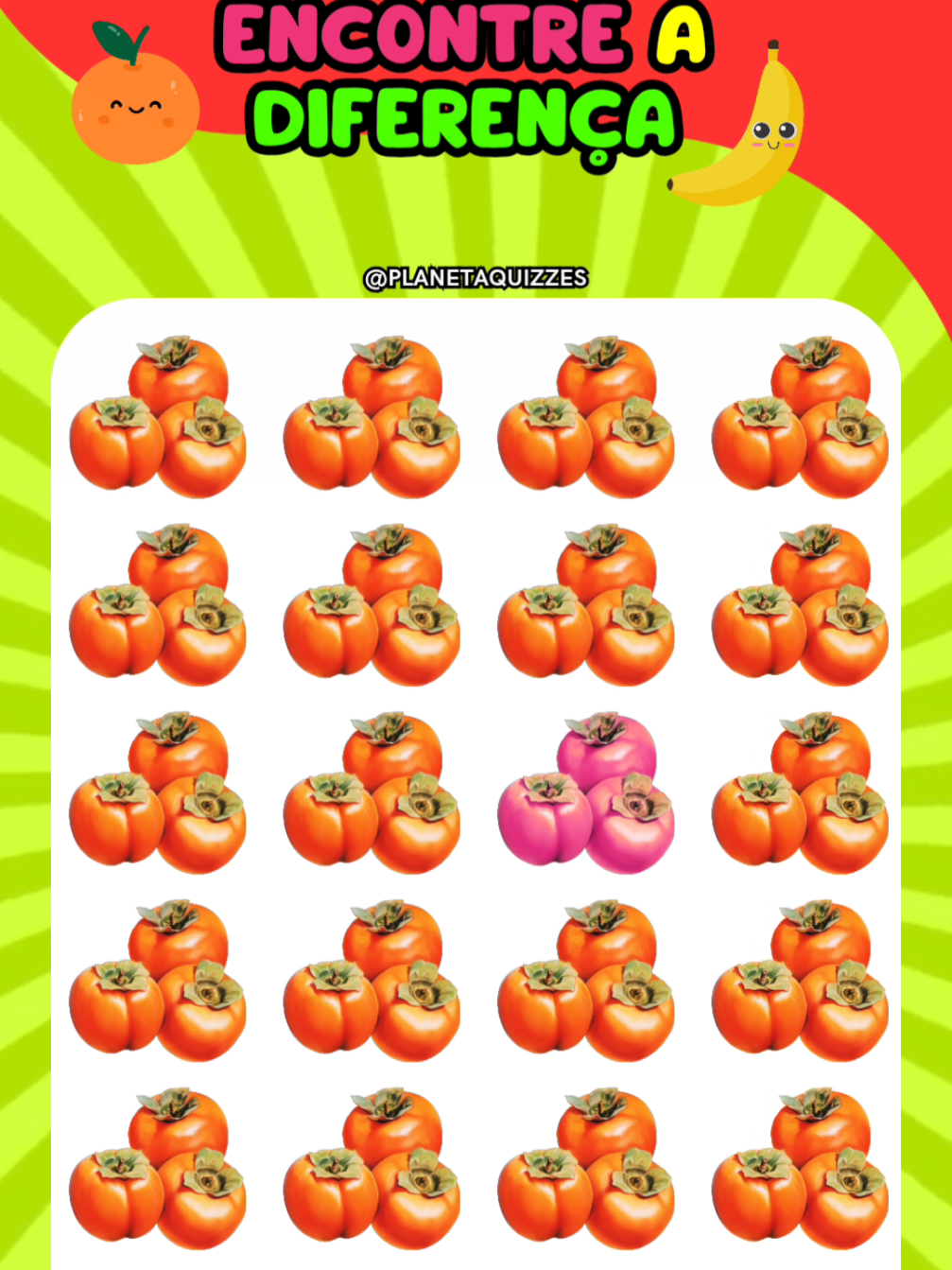 @Planeta Quizzes 🧠 Encontre o diferente‼️🤯  #encontreadiferença #testedevisao #quiz #quiztime #quizgame  #quiztime #quizdivertido #frutas  #encontreoerro  #trivia #viral #fyp 