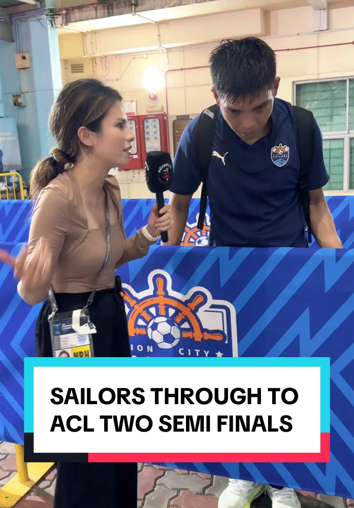 Lion City Sailors are through to the ACL Two semis! Here’s GK Izwan Mahbud after the match with some crucial saves to his name. #sgsports #football #izwanmahbud #lioncitysailors 
