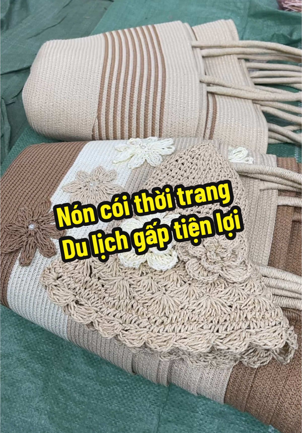 Nón cói thời trang du lịch gấp tiện lợi #xuhuong #thoitrang #mu #dulich #phongcach 