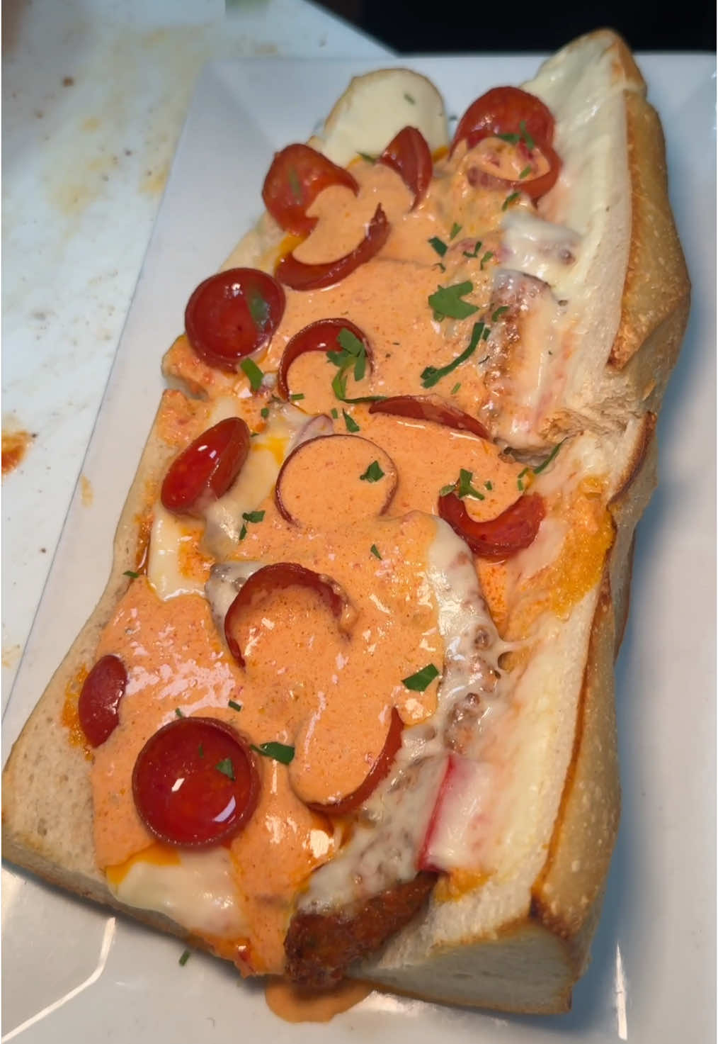 The BROOKLYN CHICKEN PARM SANDWICH from @russillo_ in West Caldwell, NJ! 🍗🧀🔥🥖🤤 Wow. Yes please! #DEVOURPOWER #fyp #foryou #foodtiktok #pepperoni #vodkasauce #foodies #foodblog #chickenparm #chickenparmesan #italian #italianfood #russillo #westcaldwellnj #newjersey #njfood #pepperonipizza 