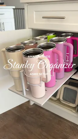 POV; you find the most genius way to store your Stanley tumbler cups 😍🌸🥤#stanleycuprestock #stanleycupaccessories #kitchenorganization #amazonkitchenfavorites #amazonstoragefinds #organizationtips #homeorganization #cabinetorganization #stanleytumblercup #stanleytumbler #springcleaning #restockasmr 