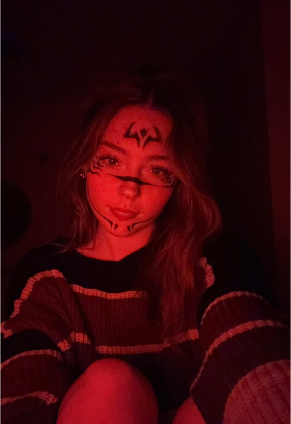 sukuna makeup at 1am bc why not #jujutsukaisen #fyp #abcxyz 