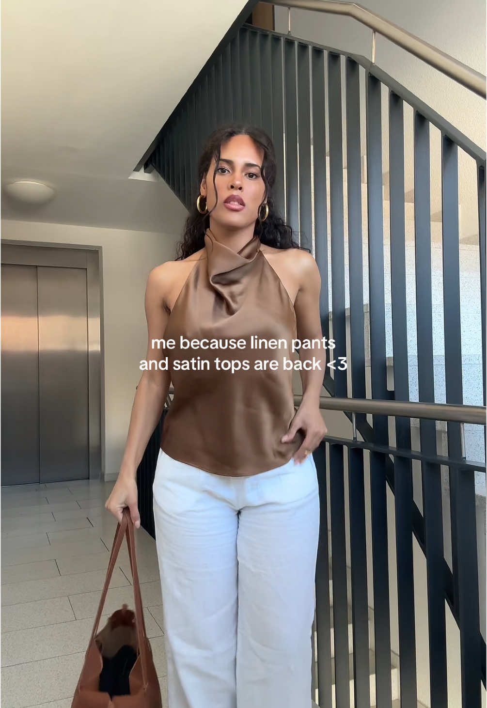 linen trousers for the win <3 #linenpants #relatable #springfashion #springoutfit #fashiontiktok #smallcontentcreator 