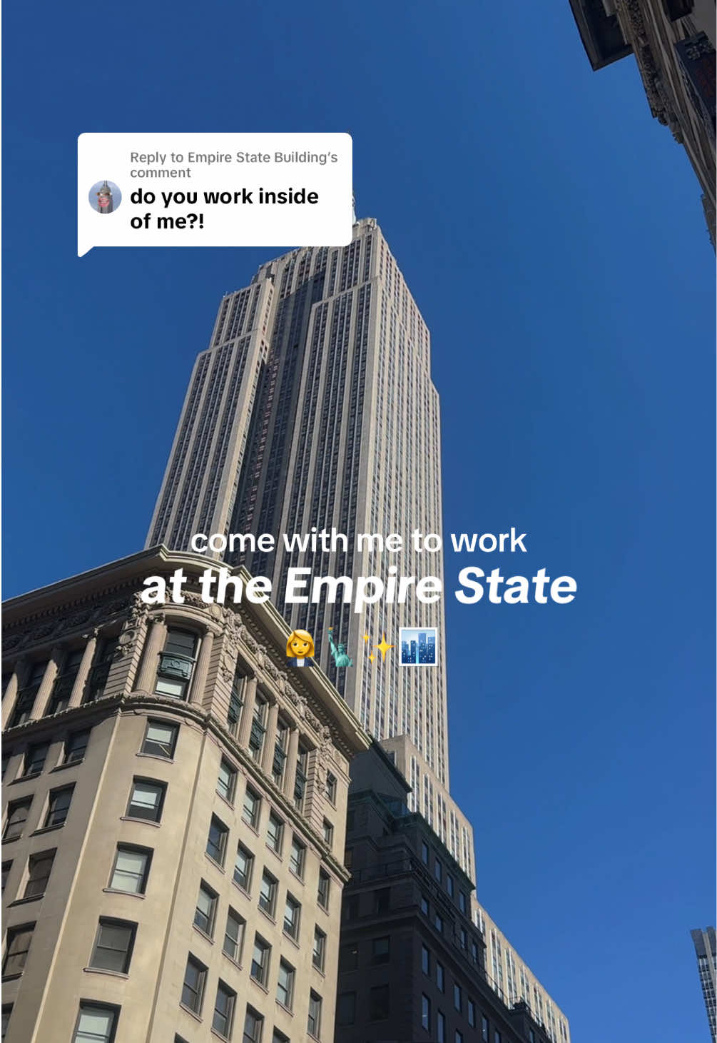 Replying to @Empire State Building girl you’re gorgeous but so windy 💨 #9to5 #empirestatebuilding #empirestate #corporategirlies #corporategirl #corporatelife #nyc #nycinfluencer #nyinfluencer #nyc #nycaesthetic #9tothrive 
