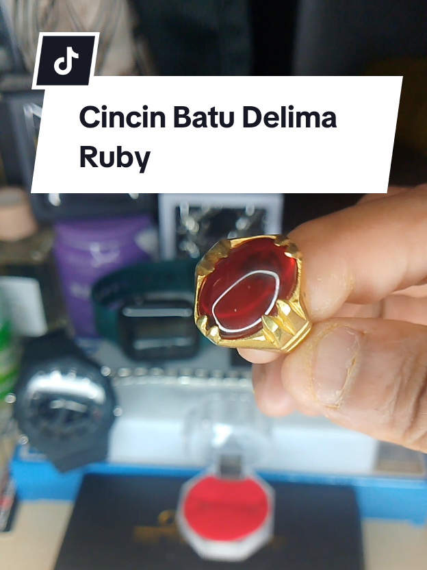 mampu memancarkan aura seri muka wajah,batu delima merah ni sesuai untuk dipakai lelaki ataupun perempuan🤝💯 #cincindelima #batudelima #cincin 