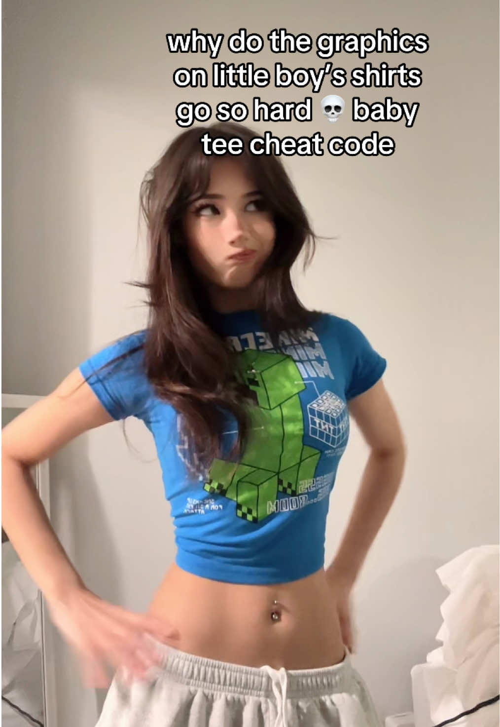 rate the fit 1-10 LOL #Minecraft #creeper #babytee #OOTD 