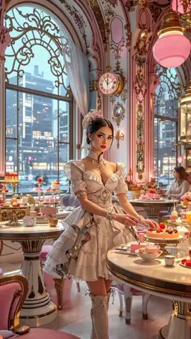 Rococo dreams meet quantum future elegance. #ai #aigenerated #aiart #retrofuturism #rococo #future #glam #fashion 