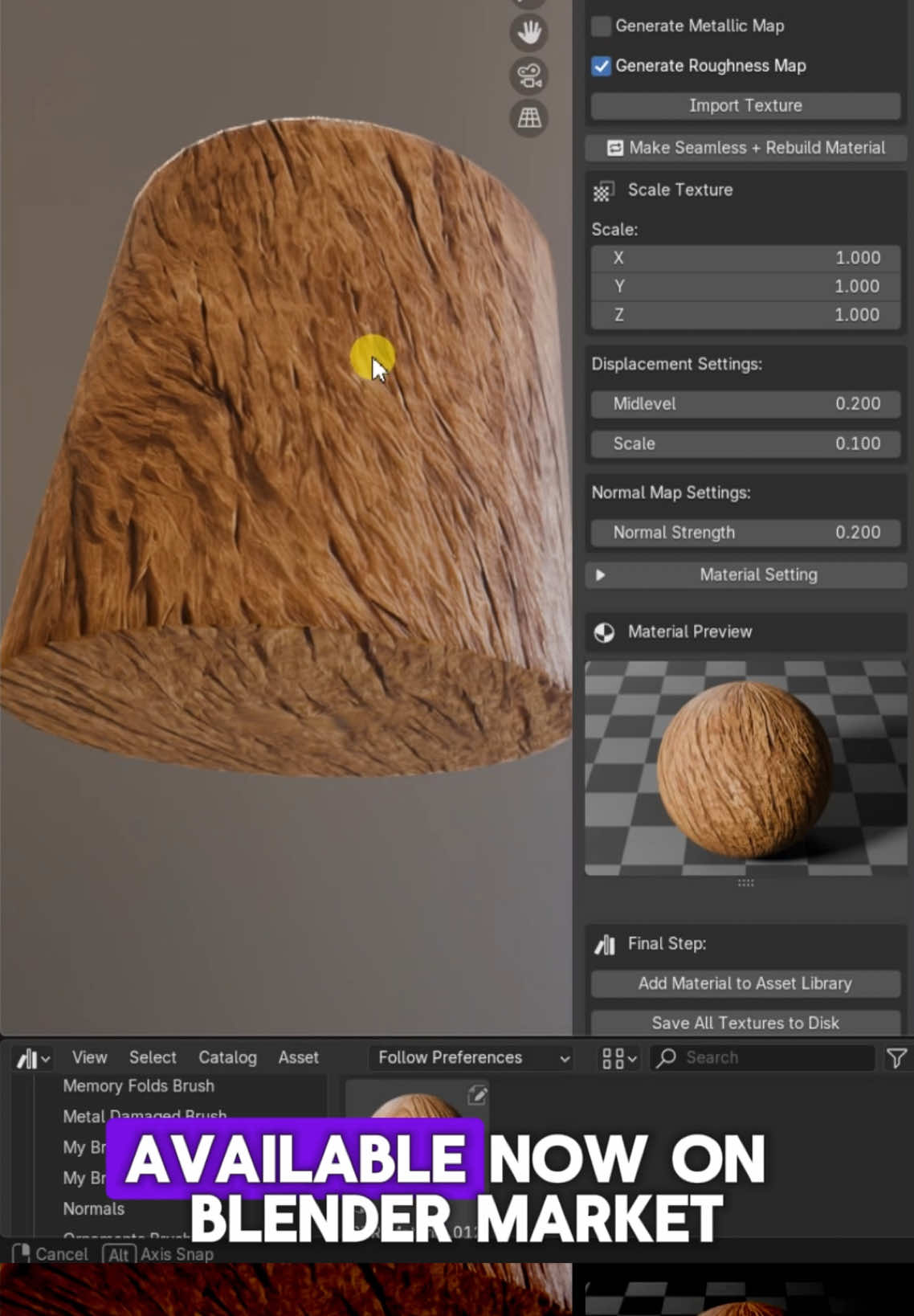 Create PBR materials in Blender 3D. Free Addon #blender3d #blendermaterials 