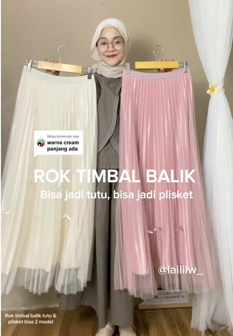 Membalas @siwi auto hemat sejak ketemu rok timbal balik ini, karna 1 rok bisa jadi 2 model sekaligus❤️✨ bisa jdi tutu & plisket🫶🏻  #roktimbalbalik #roktimbalbalikimport #rok2model #roktutu #rokplisket #rokplisketpremium #roktutupremiumkorea #roktutuimport 