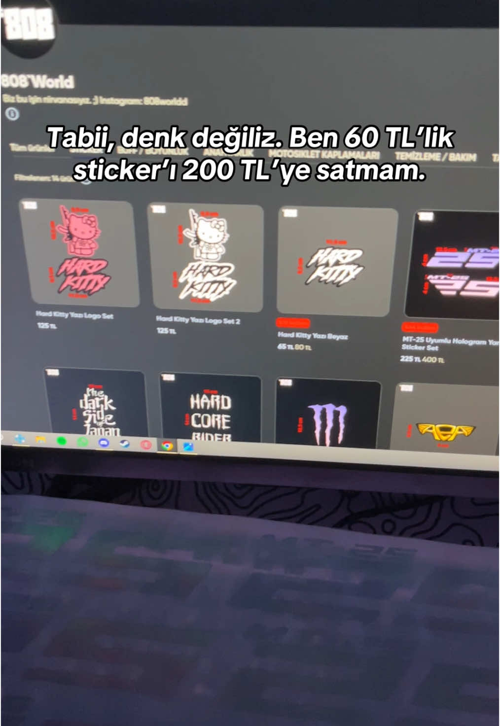 Ucuza satacaksın ki satan mutlu alan mutlu olsun. 😁 #motorcu #motoaksesuar #fyp #fyppppppppppppppppppppppp #öneçıkar #motosiklet #motosticker #hardcorerider 