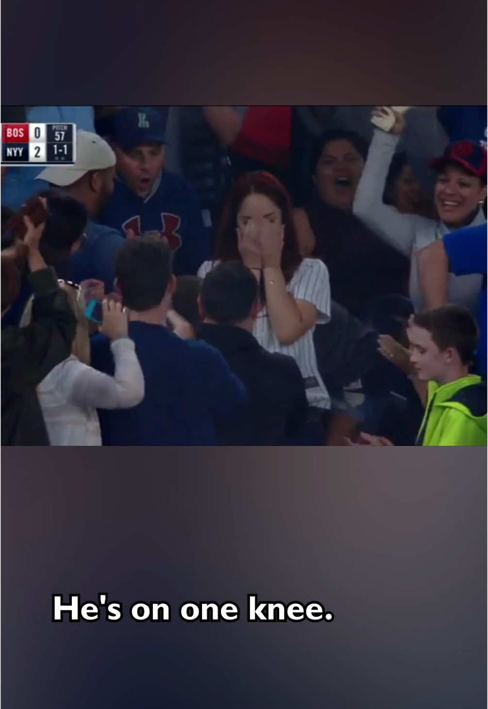 Their proposal at a baseball game went so wrong I needed to hear the full story.  #theellenshow #ViralMomentTBT #viralvideo #proposal #baseball #jumbotron #fail 
