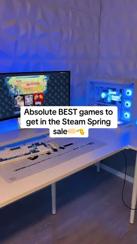 4 of the best games you can get in the Steam Spring Sale!🎮 #steam #setup #pc #pcgaming #gaming #RoomTour #setuptour #fyp #setupgaming #tmhtech 