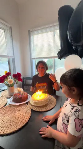 lol had to cover my toddlers mouth to make sure she didn’t blow out her sisters candles… she’ll have her turn but till then it was her sisters day 💕