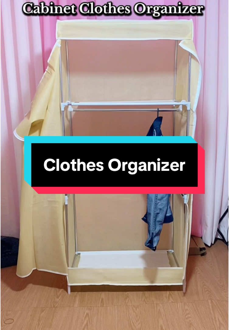Perfect to para sa mga naka dorm and apartment no more hassle na pag dala ng malaking cabinet#clothesorganizer #clothesstorage #closet #cabinet #zipperclothesstoragewardrobe#wardrobeorganizer #clotheshangerrack 