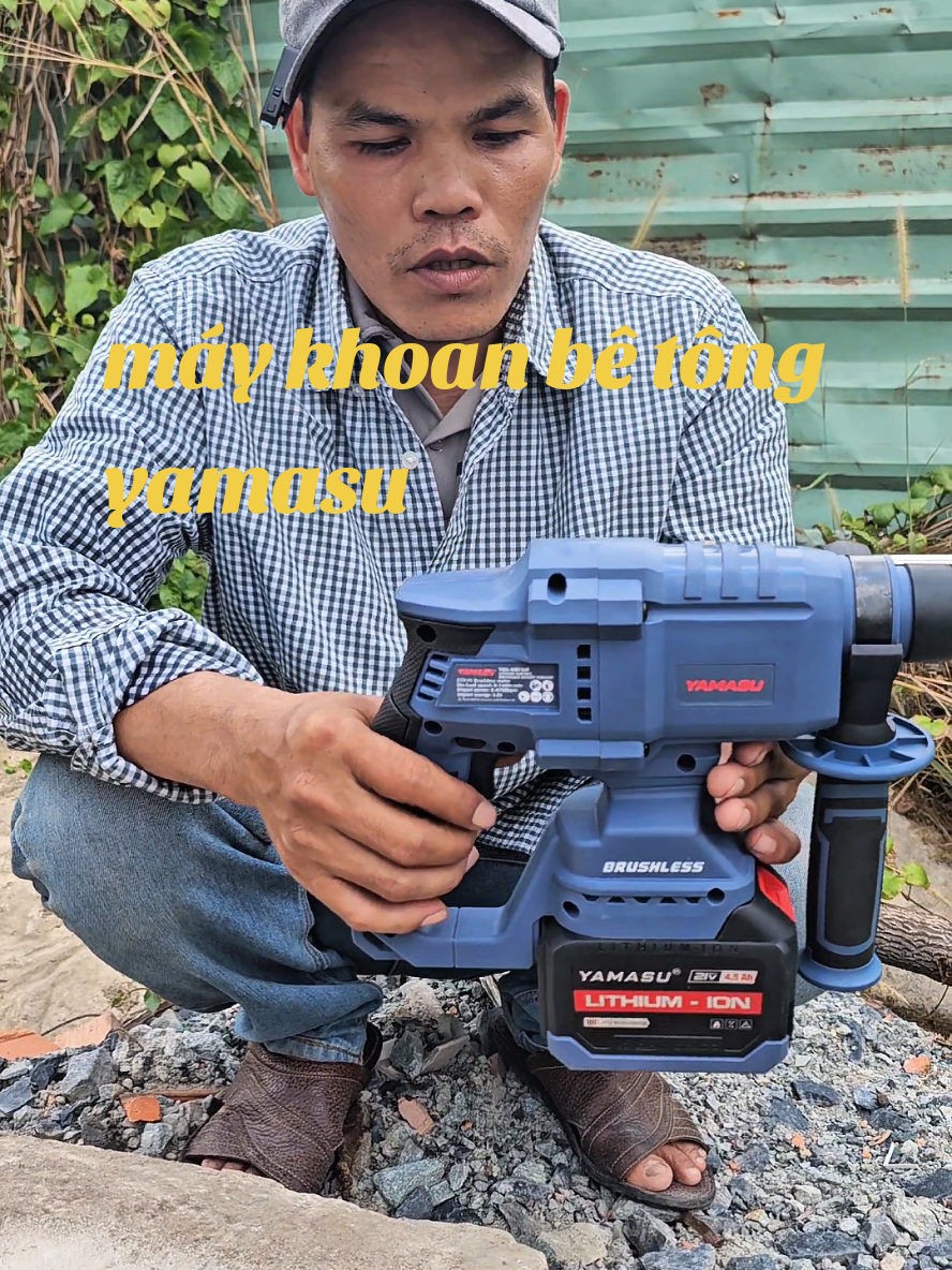 máy khoan pin .khoan bê tông 3 chức năng  yamasu #phamthanhlinh8387 #khoan #maykhoanpin #maykhoanbetong 