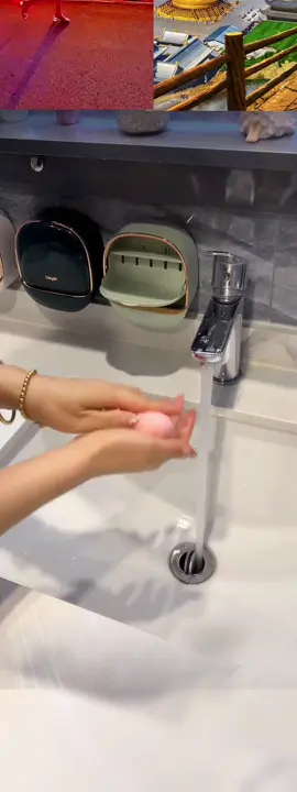This light and luxurious wall-mounted draining soap box, mounted by the sink, not only looks good, but is also very practical #soapbox #soapbox #no-punch #bathroomgoods#TikTokShop#tiktokshopspringglowup#spotlightfinds