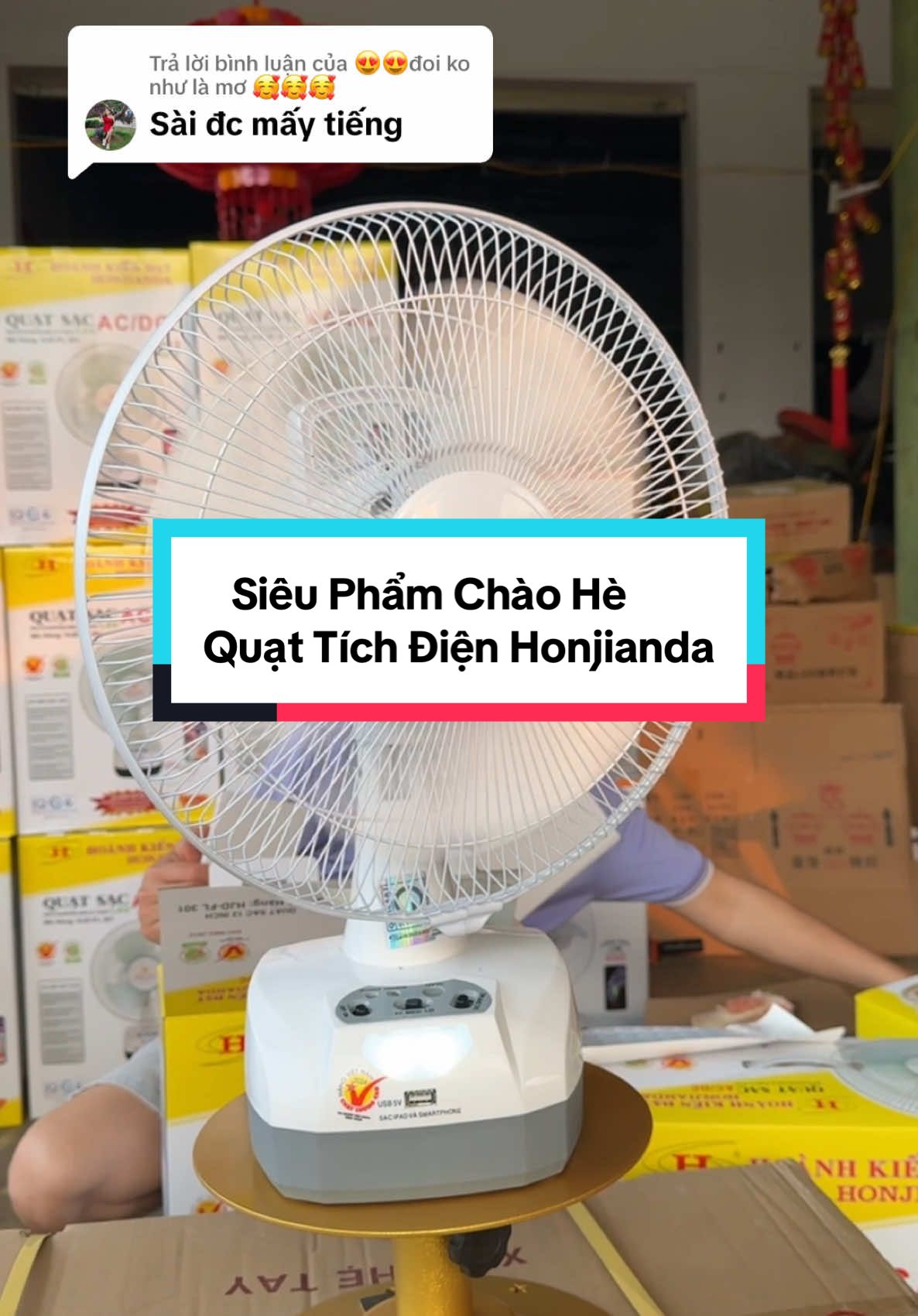 Trả lời @😍😍đoi ko như là mơ 🥰🥰🥰 Quạt Honjianda tích điện tới 20 Tiếng #xuhuong #quattichdien #honjianda #dienmayquanghoa37 #longervideos 