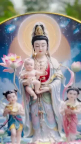 Tranh tráng gương kèm đế để bàn Ảnh Mẹ Quan Âm Tống Tử#phatphapnhiemmau #loiphatday 