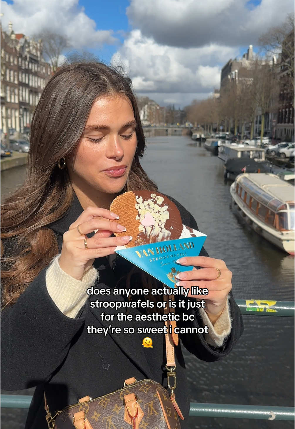 one bite and I’m out #stroopwafel #amsterdam