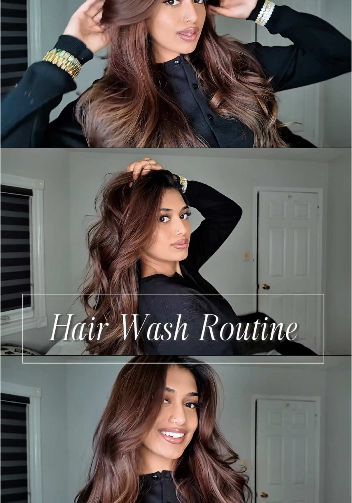 hair wash routine 🤍 #hair #hairstyle #hairtutorial #hairtok #brunette #pureology #shampoo #haircareroutine #postwashroutine #hairstyle #dyson #dysonairwrap @Dyson USA @Olaplex @Marc Anthony Hair @Pureology @AG Care 