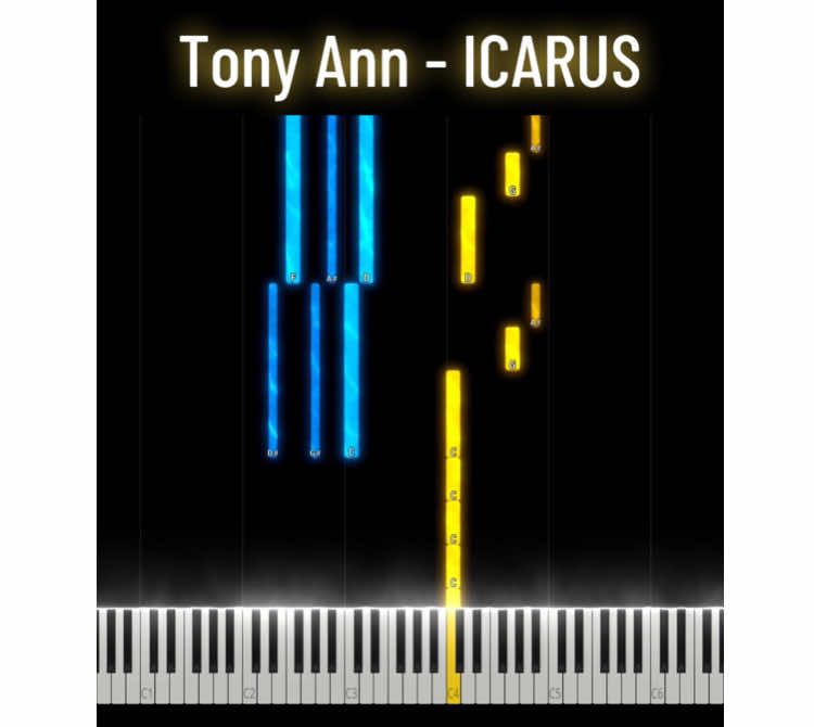 ICARUS (Easy & Slowed) • Sheet music: link in bio #icarus #piano #tutorial #pianotutorial #sheetmusic #easy 