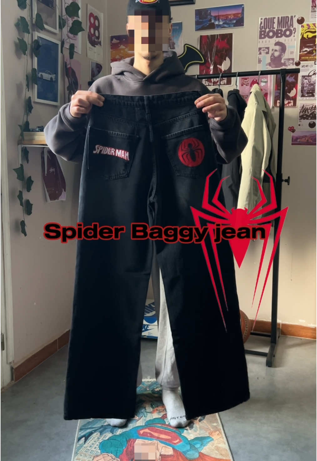 Spiderman baggy 🔥 متوفر عندنا  Insta : steezyy.clo 🇩🇿 #algeria🇩🇿 #fashion #spiderman #baggyjeans #aid #trendingvideo 