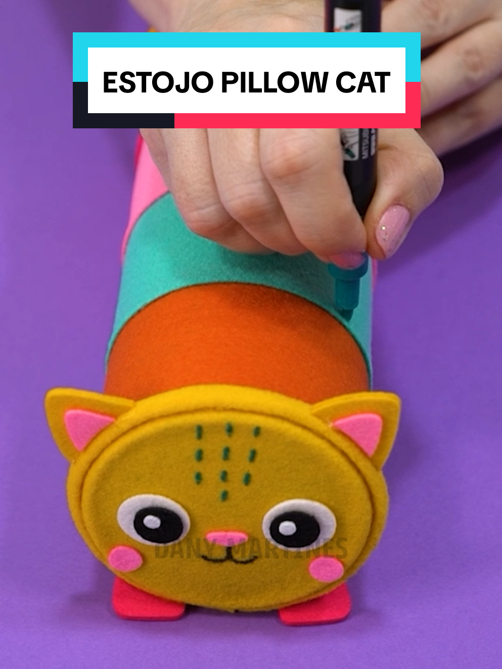 Fiz um Estojo da Almofagata da Casa mágica da Gabby e me surpreendi com o resultado 😻 #DIY #PAP #Estojo #Almofagata #CasaMágicaDaGabby #PillowCat #Feltro #Feltros 