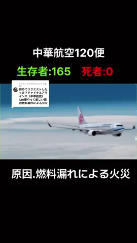 @しゅんしゅんむ1に返信　中華航空120便#中華航空 